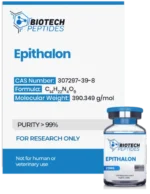 Epithalon peptide research vial for cellular biology and molecular studies