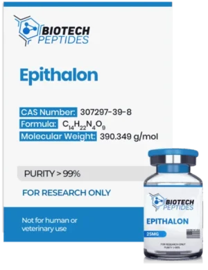 Epithalon peptide research vial for cellular biology and molecular studies