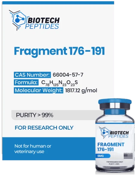 HGH Fragment 176-191 peptide vial for body composition and fitness support