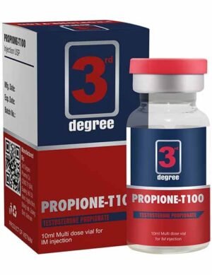 Vial of Test P 100mg/ml injectable solution for rapid testosterone support