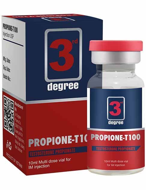 Vial of Test P 100mg/ml injectable solution for rapid testosterone support